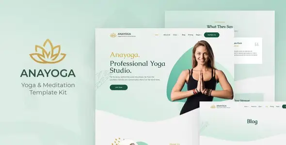 Anayoga – Yoga Teacher & Studio Elementor Template Kit
