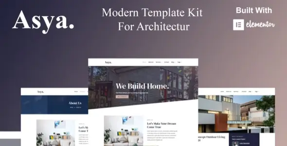 Asya – Modern Architecture Elementor Template Kit
