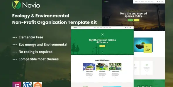 Novio – Ecology & Environmental Non-Profit Organization Template Kit
