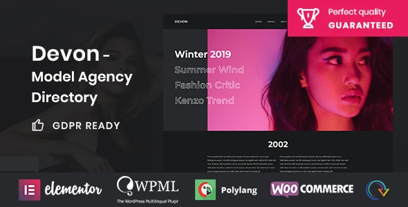 Devon – Model Agency Directory WordPress Theme
