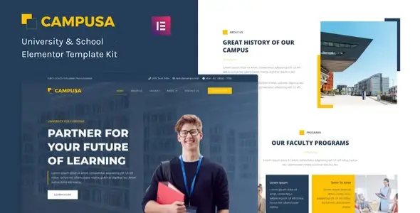 Campusa – University & School Elementor Template Kit
