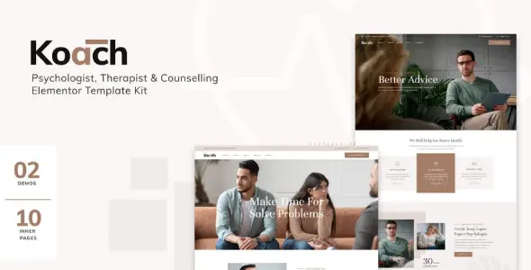 Koach – Life Coach & Counseling Elementor Template Kit