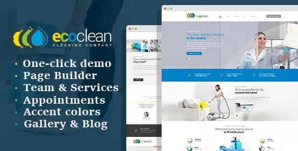 EcoClean – House Cleaning Company WordPress Theme