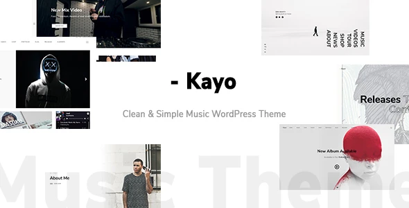 Kayo – Clean and Simple Music WordPress Theme