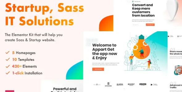 SoftUp – Saas & Startup Elementor Template Kit