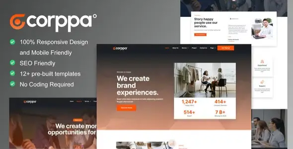 Corppa – Business & Portfolio Elementor Template Kit