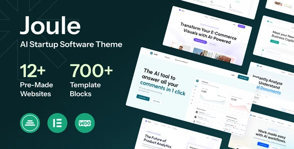 Joule – AI Startup Software Elementor WordPress Theme